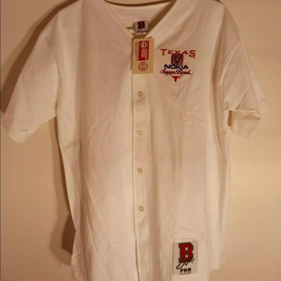 University of Texas Longhorns Boa Pro Classic Baseball Cotton Jersey Made in USA - Picture 6 of 6